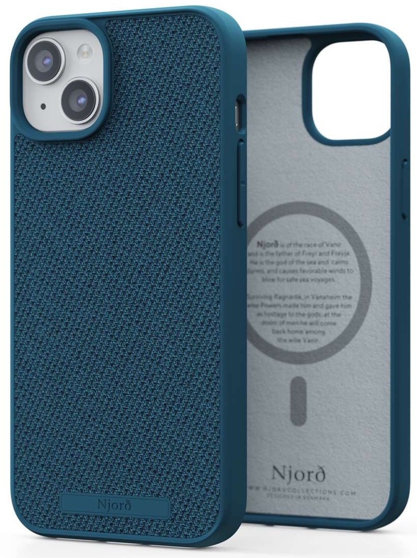 Чехол Njord Fabric MagSafe Case iPhone 15 Plus Deep Sea (NA52FA01)