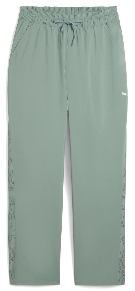 Pantaloni spotivi de dame Puma Lace Woven Pant Green Moon, s.M