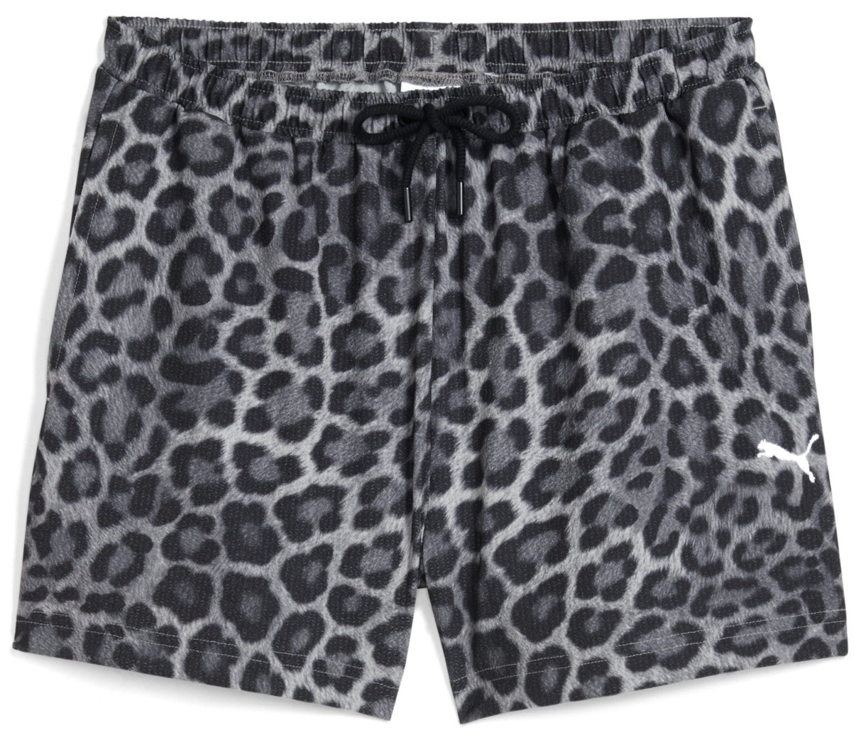 Pantaloni scurți dame Puma Wardrobe Ess Leo Luxe A-Line Aop Shorts 3 Wv Puma Black, s.XL