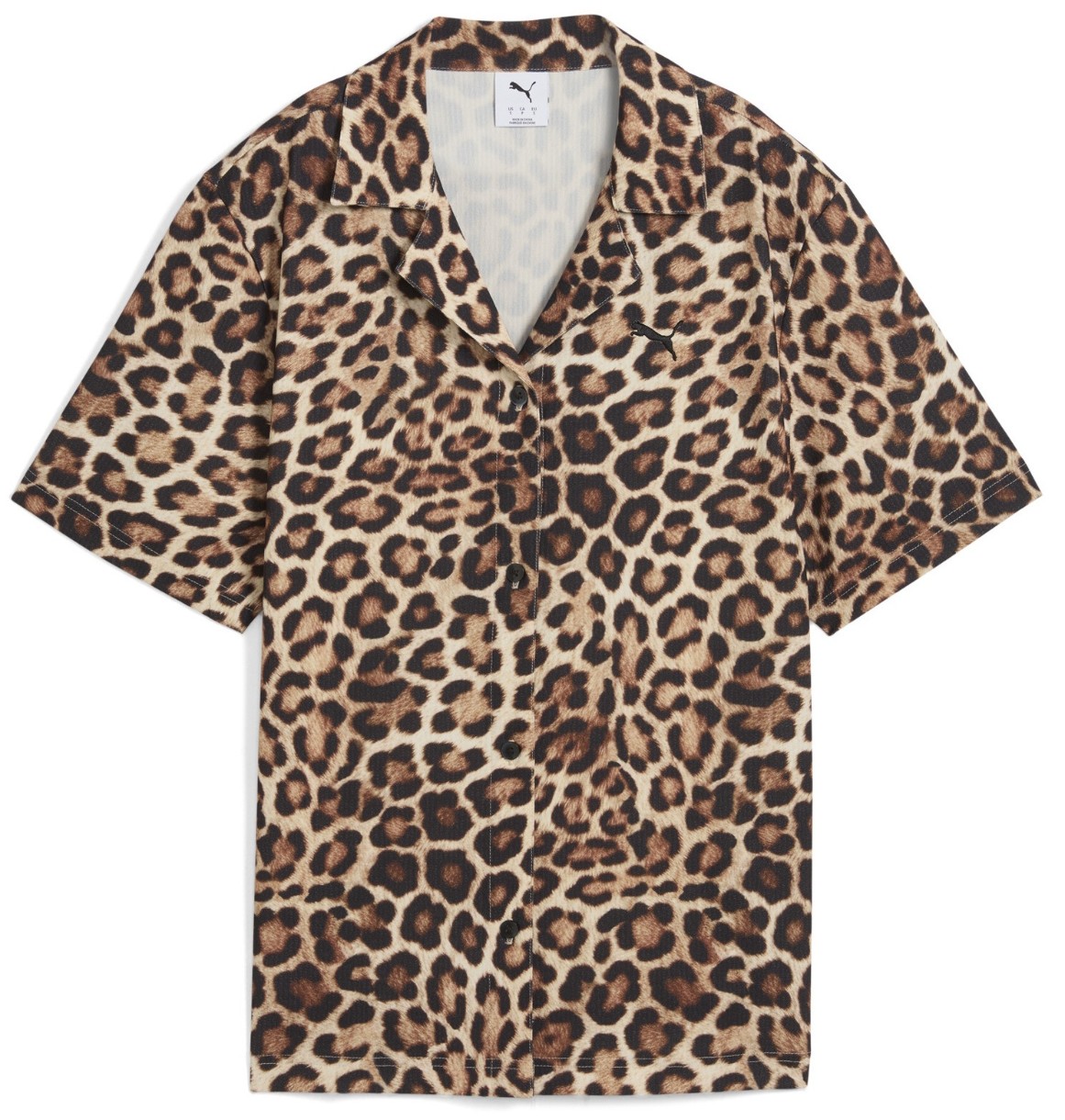 Женская рубашка Puma Wardrobe Ess Leo Luxe Relaxed Aop Shirt Wv Alpine Snow, s.S