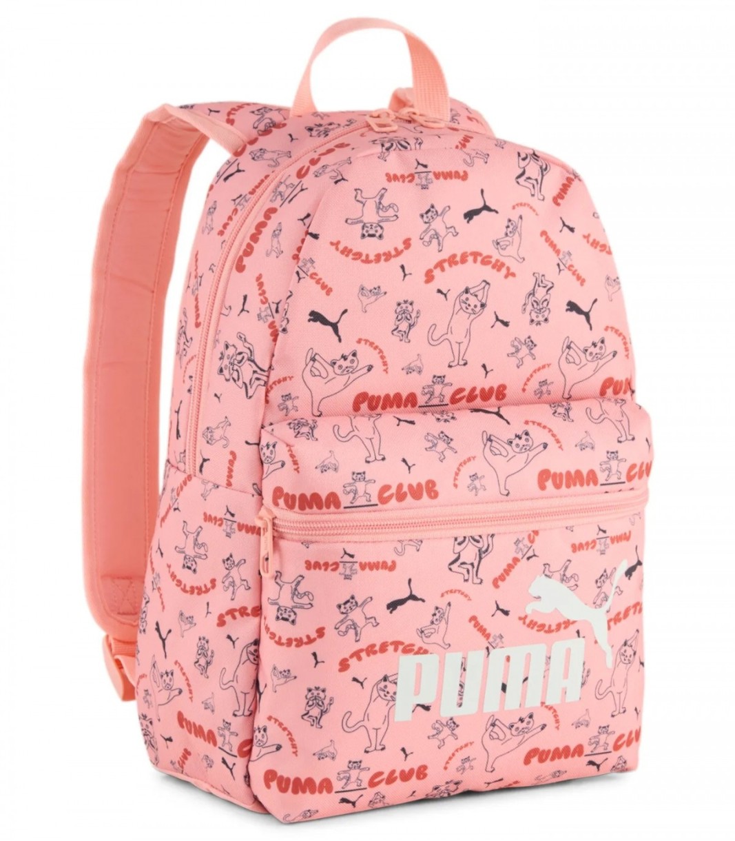 Школьный рюкзак Puma Phase Aop Small Backpack Pink Fruit/Stretchy Cat Aop