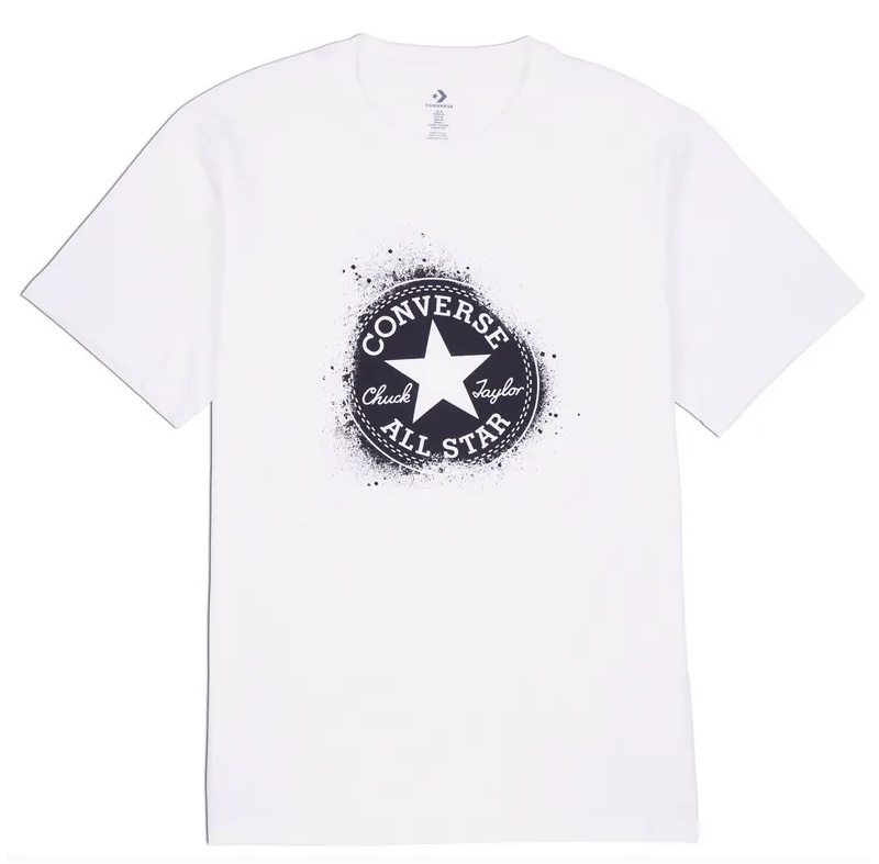 Tricou bărbătesc Converse Chuck Distort Spray Paint Tee White, s.XL