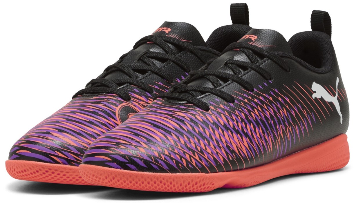 Ghete pentru fotbal Puma Future 8 Play It Jr Puma Black/White/Glowing Red, s.36
