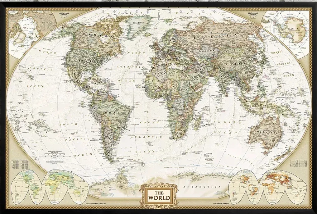 Art Maps Физическая и политическая карта мира (200031)