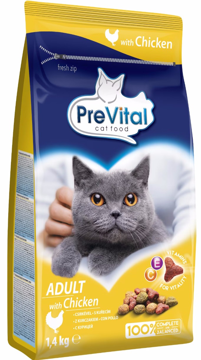Hrană uscată pentru pisici PreVital Adult with Chicken 1.4kg