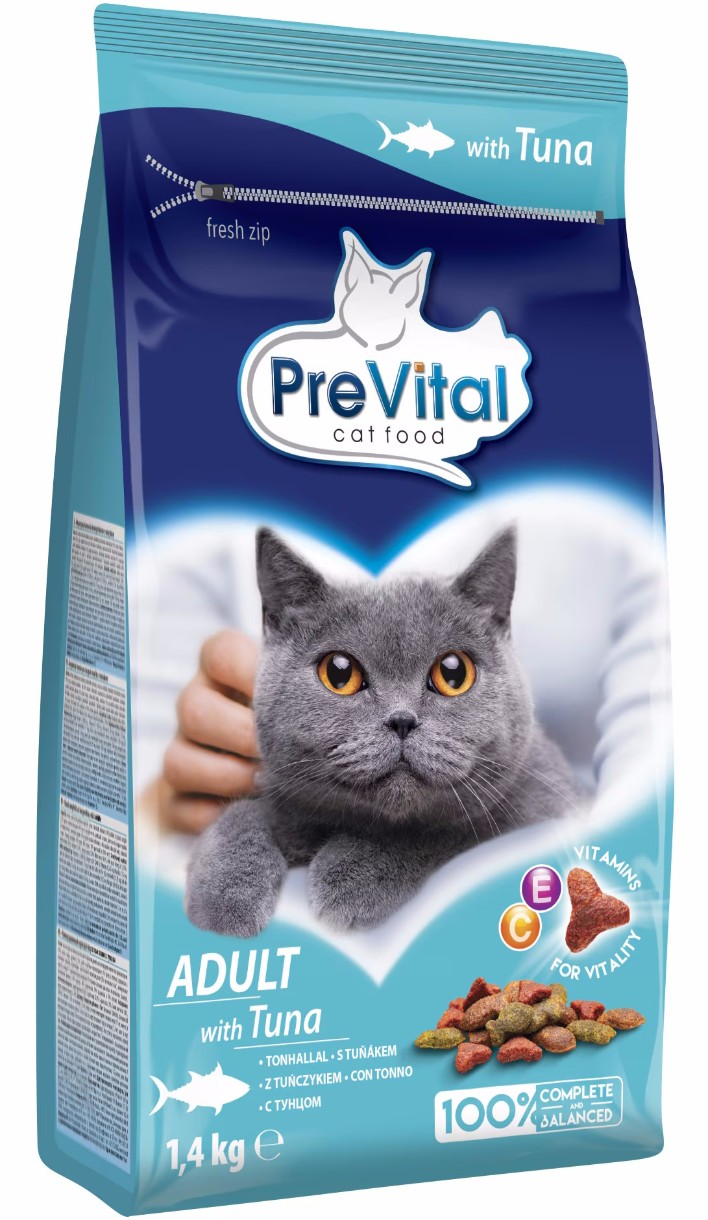 Hrană uscată pentru pisici PreVital Adult with Tuna 1.4kg