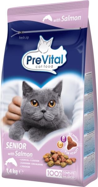 Hrană uscată pentru pisici PreVital Senior with Somon 1.4 kg