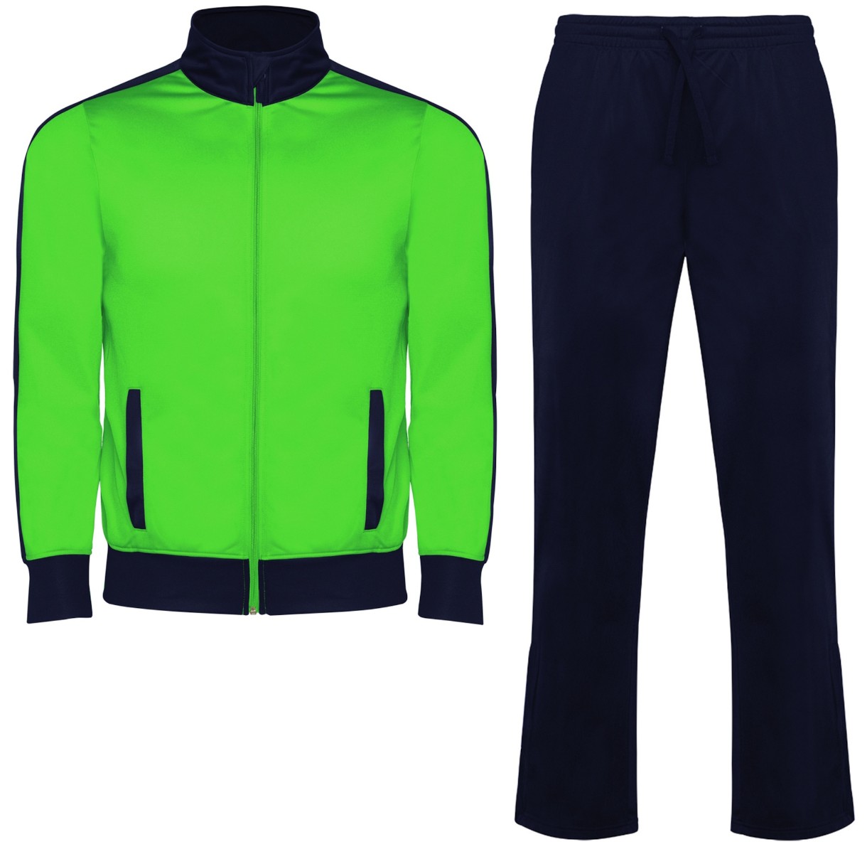 Costum sportiv pentru bărbați Roly Esparta 0338 Lime/Navy Blue, s.XL