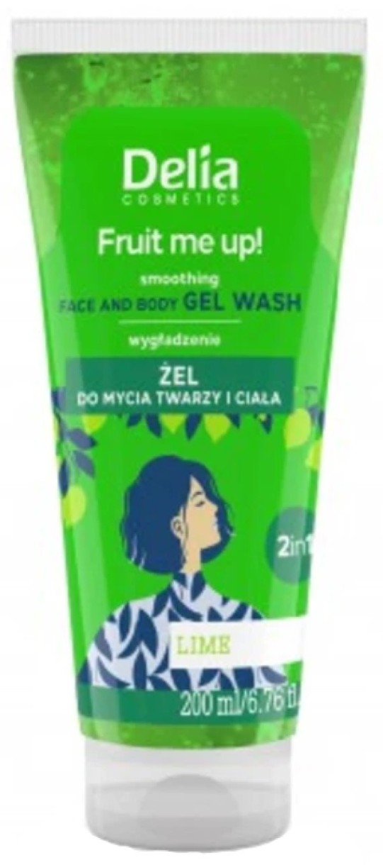 Gel de duș Delia Fruit Me Up 2in1 Face & Body Lime 200ml