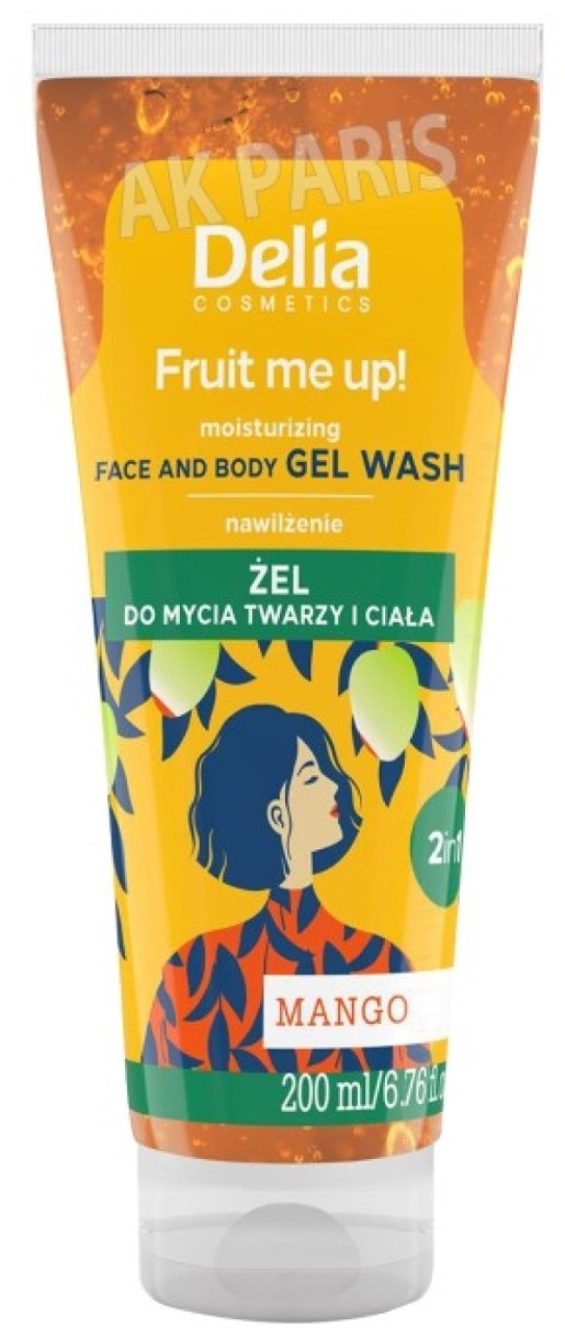 Gel de duș Delia Fruit Me Up 2in1 Face & Body Mango 200ml