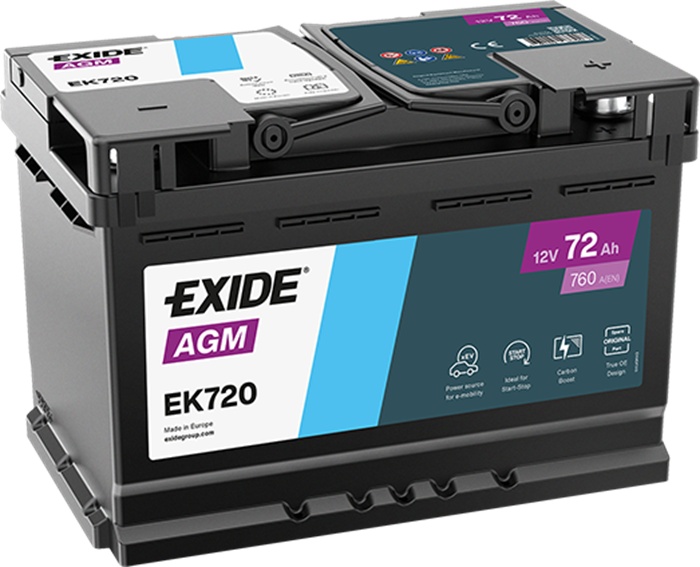 Acumulatoar auto Exide Start-Stop AGM EK720