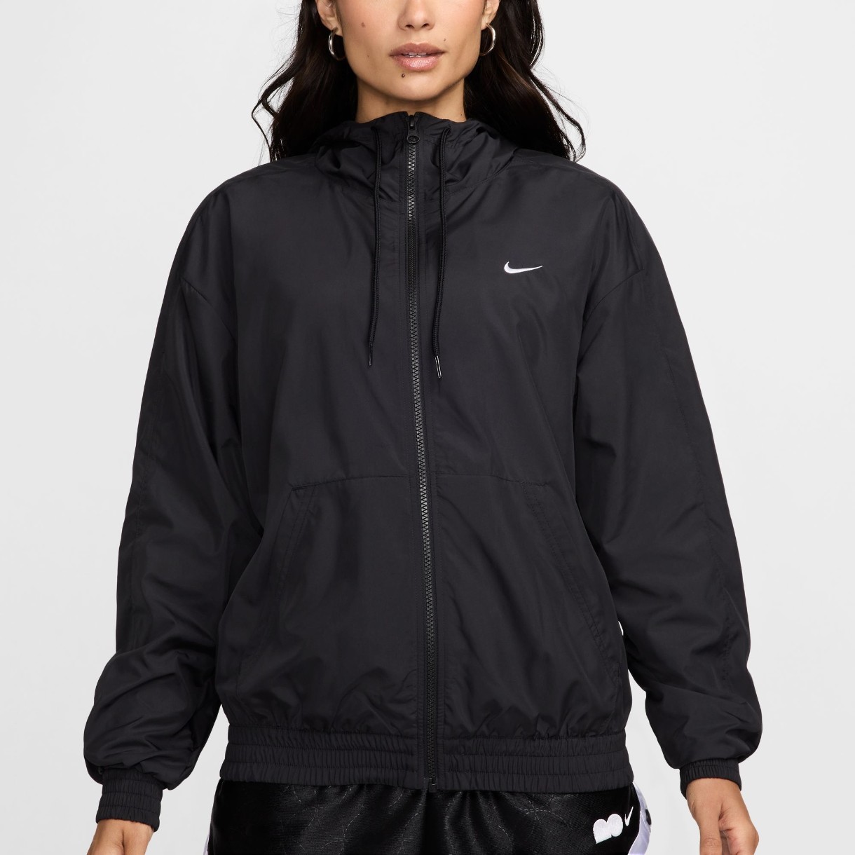 Женская ветровка Nike W Nsw Essntl Uv Wvn Jkt Hd Black/White, s.L