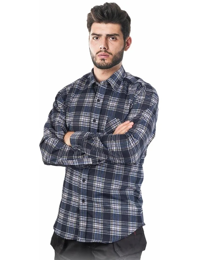 Мужская рубашка Reis KF GNY Blue/Yellow, s.XXXL