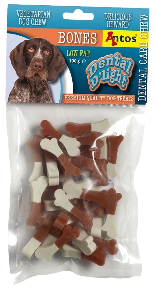 Snackuri pentru câini Antos Dental D'light Bones 100g (20210)
