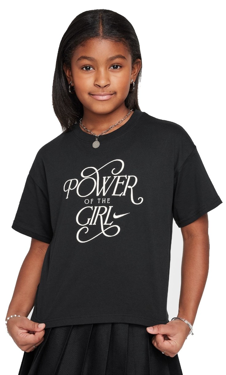 Детская футболка Nike G Nsw Tee Power Black, s.M