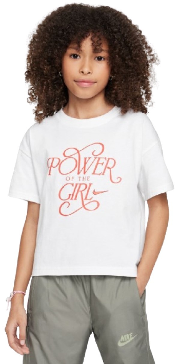 Tricou pentru copii Nike G Nsw Tee Power White, s.L