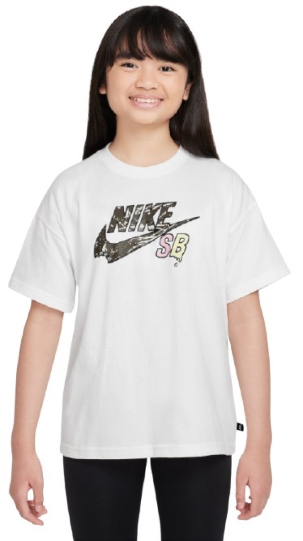 Детская футболка Nike K Nk Sb Tee Hbr White, s.M