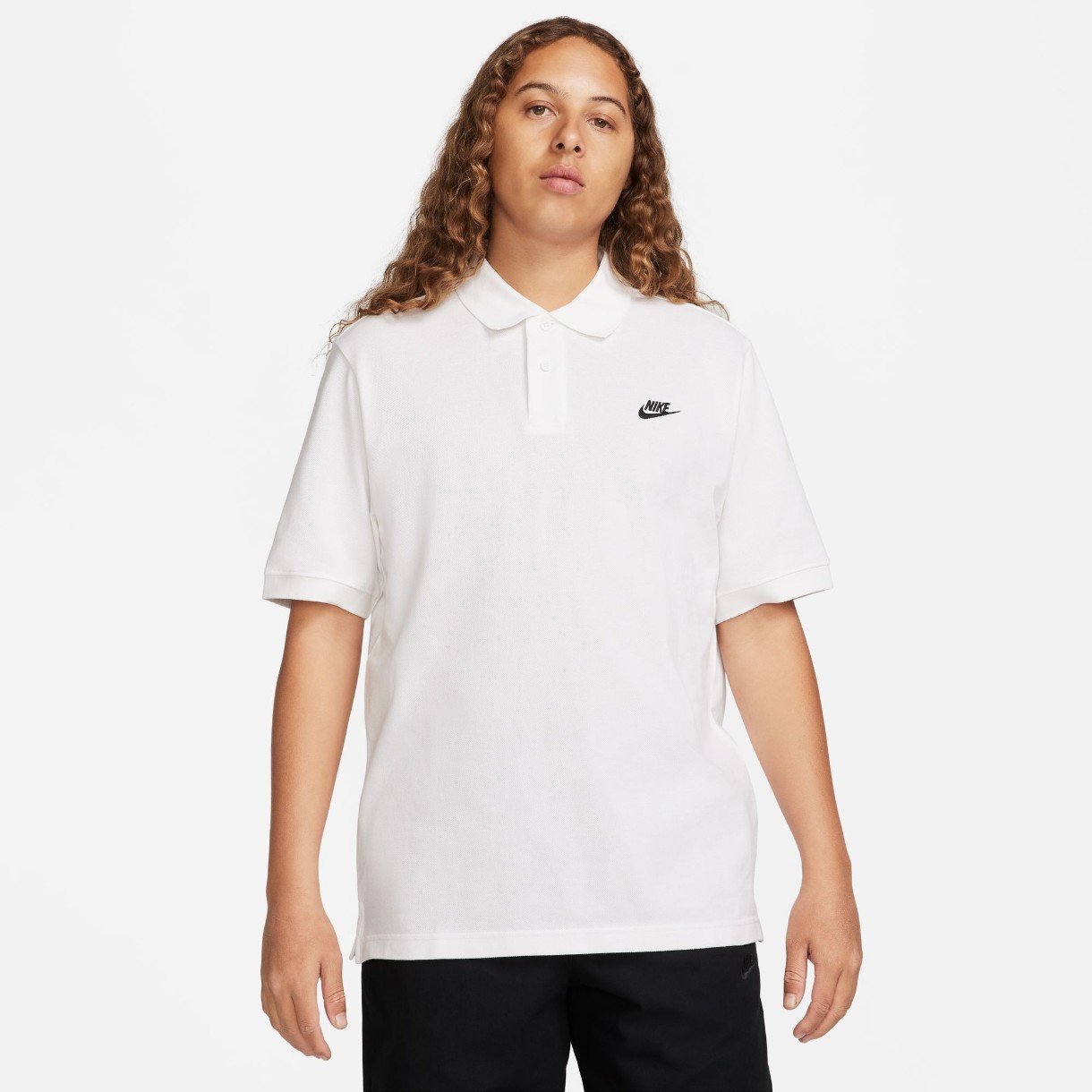 Polo Nike M Nk Club Ss Polo Pique White/Black, s.M