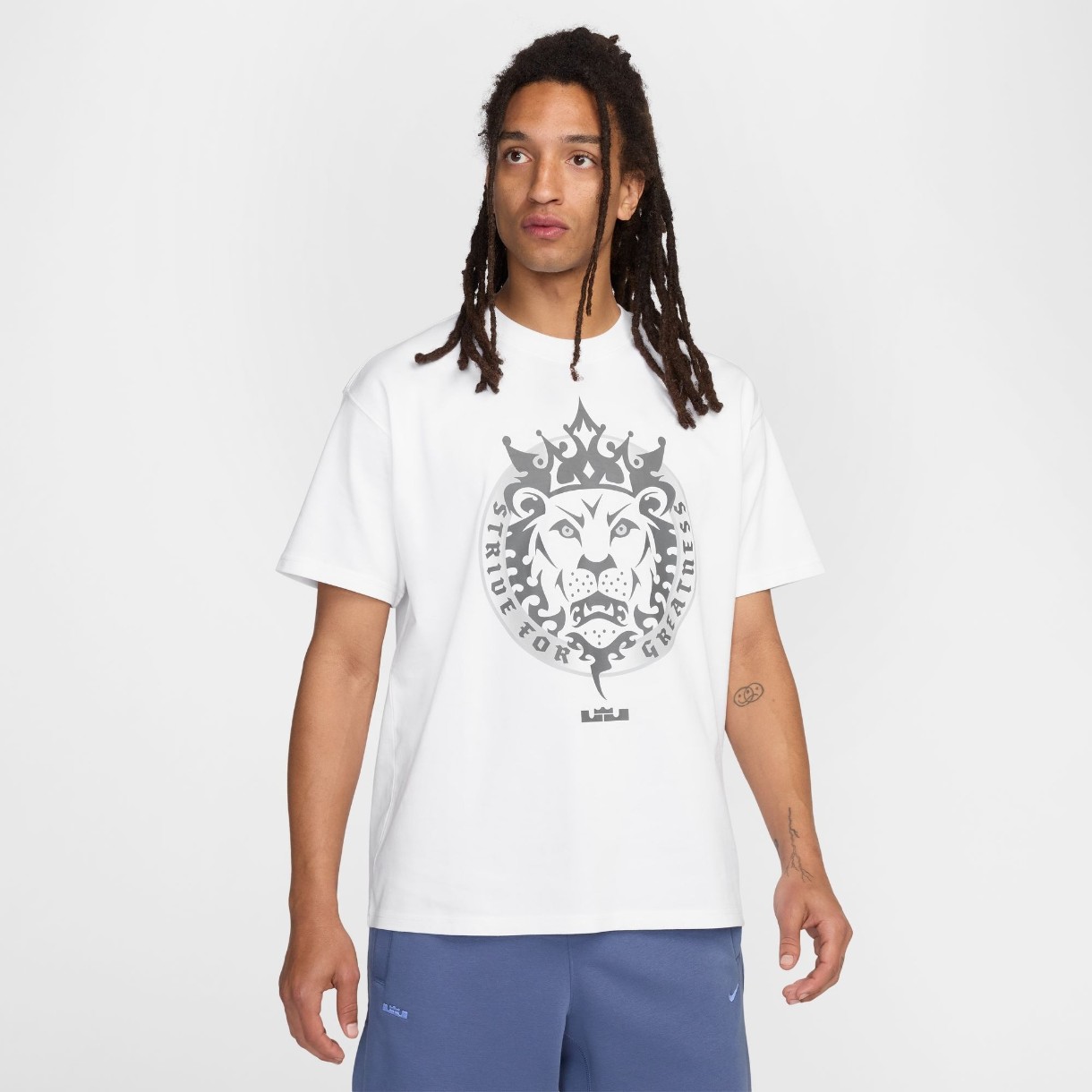Tricou bărbătesc Nike LeBron Jordan M Nk Tee M90 Sp25 White, s.L