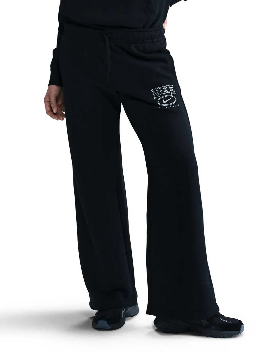 Женские спортивные штаны Nike W Nsw Club Flc Mr Gx Wide Pnt Black/Wolf Grey, s.L