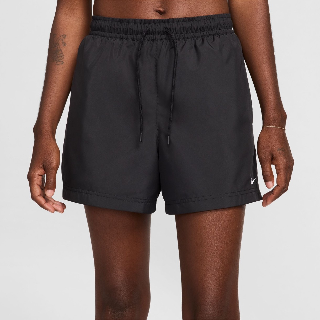 Pantaloni scurți dame Nike W Nsw Mr Essntl Wvn Short Black/White, s.XL