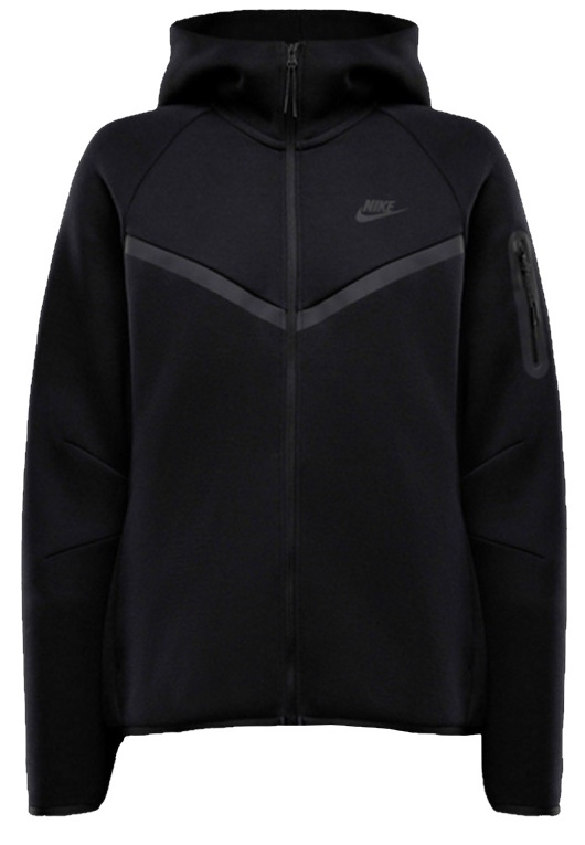 Женская толстовка Nike W Nsw Tch Flc Wr Fz Hdy 2 Black, s.L