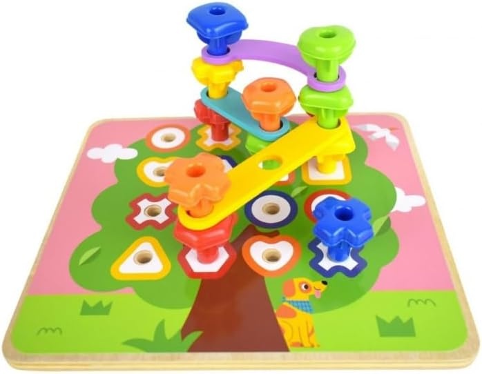 Мозайка Tooky Toy Rainbow Stacking Peg (TK089)
