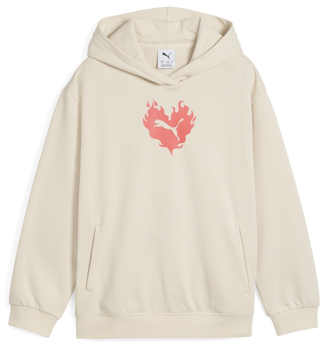 Детская толстовка Puma Flaming Love Hoodie Tr G Alpine Snow, s.176