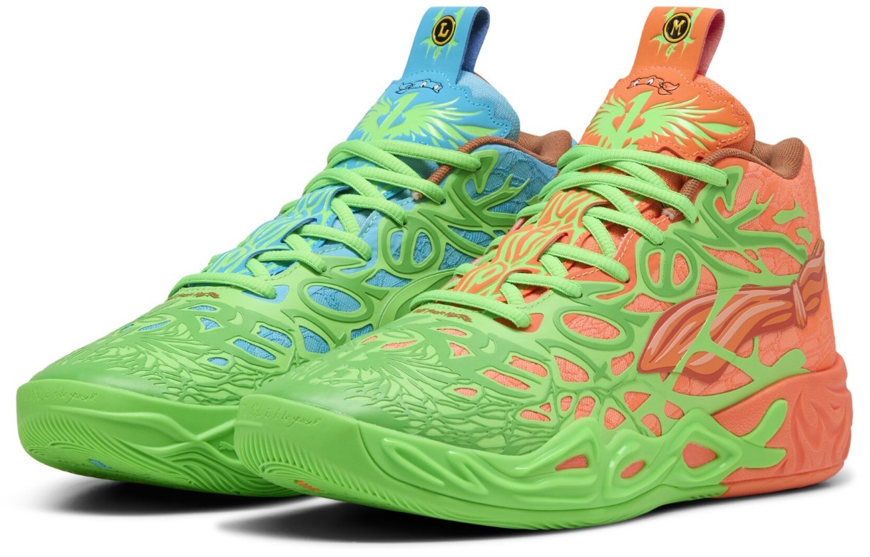 Кроссовки мужские Puma Mb.04 Tmnt Fluro Green Pes/Puma Green/Bright Aqua/Orange Glow, s.40.5