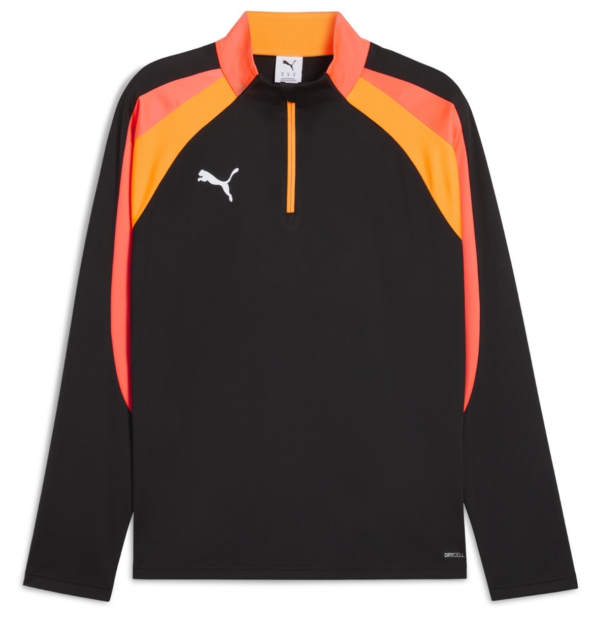 Мужская толстовка Puma Individualliga 1/4 Zip Top Puma Black/Heat Fire, s.XL