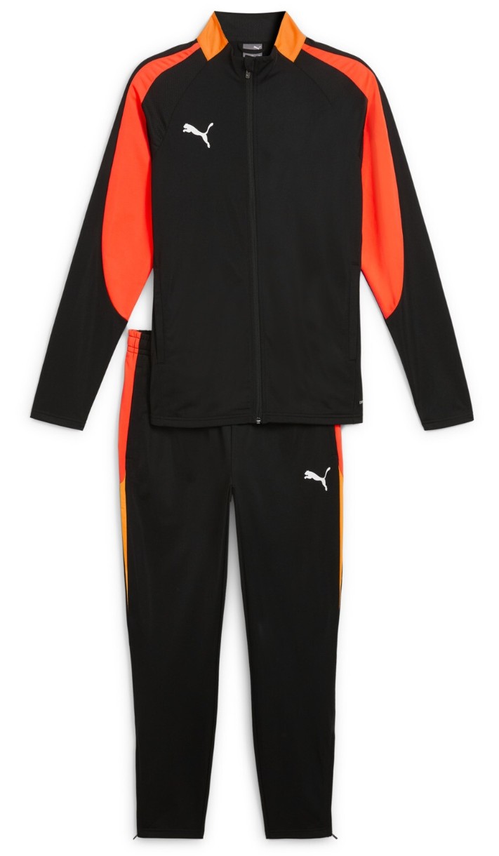 Мужской спортивный костюм Puma Individualliga Tracksuit Puma Black/Heat Fire, s.XXL