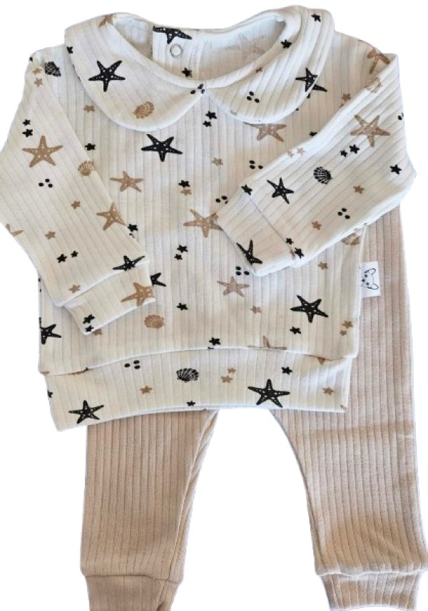 Costum pentru bebeluși Dogotari Baby Star Beige 6-9month