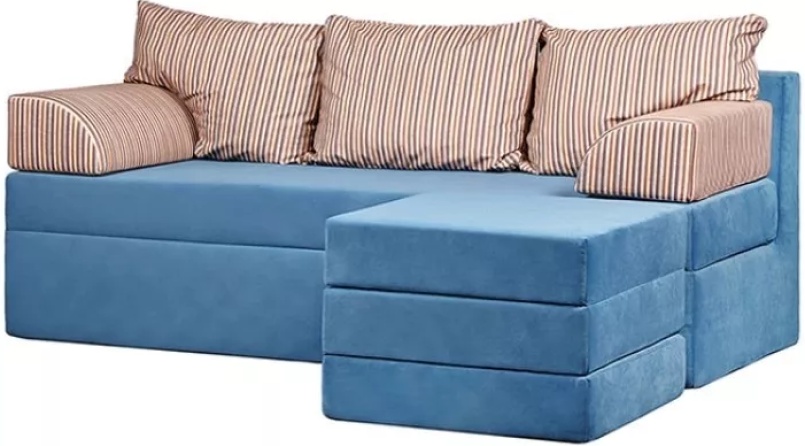 Бескаркасный диван Edka Sirius 220x140x45 M33 Blue