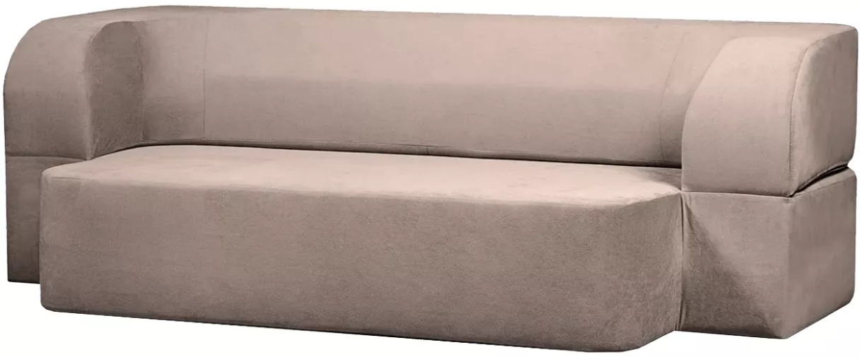 Бескаркасный диван Edka Meteor 200x160x40 M5 Grey Brown