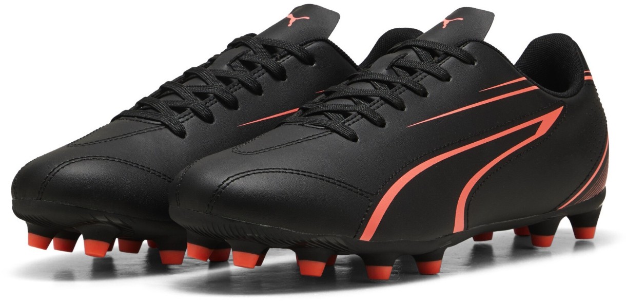 Ghete pentru fotbal Puma Vitoria Fg/Ag Puma Black/Glowing Red, s.40.5