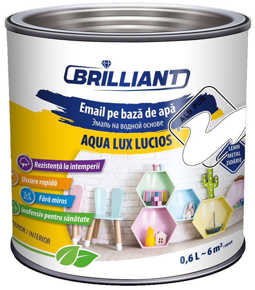Smalț Brillant AquaLuxLucios 0.6L Galben Impuls