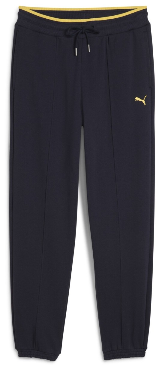 Pantaloni spotivi de dame Puma Wardrobe Ess Road To Unity Sweatpants Tr Cl New Navy, s.M