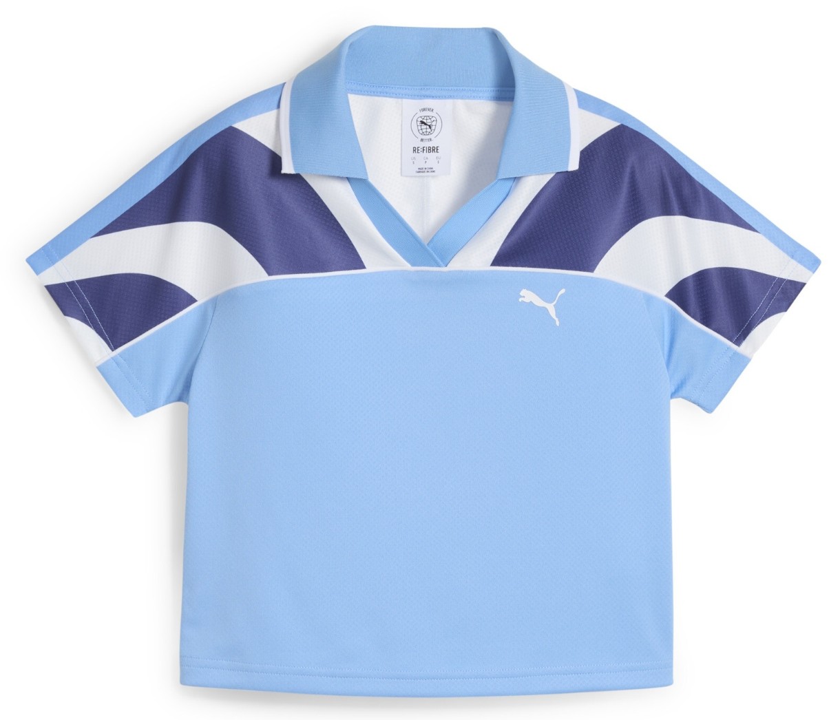 Женская футболка Puma Future Archive Football Jersey Baby Tee Team Light Blue/Blue Crystal, s.XL
