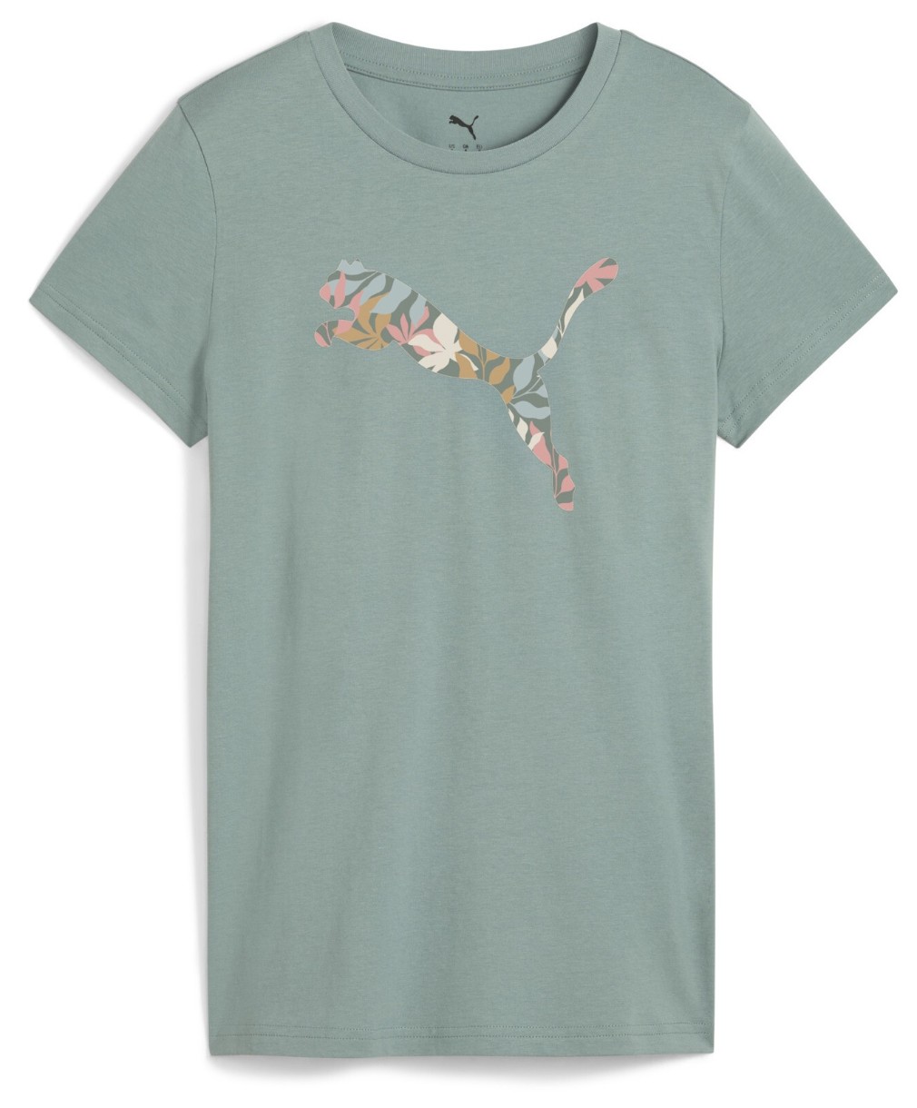 Женская футболка Puma Graphics Floral Logotee Green Moon, s.XL