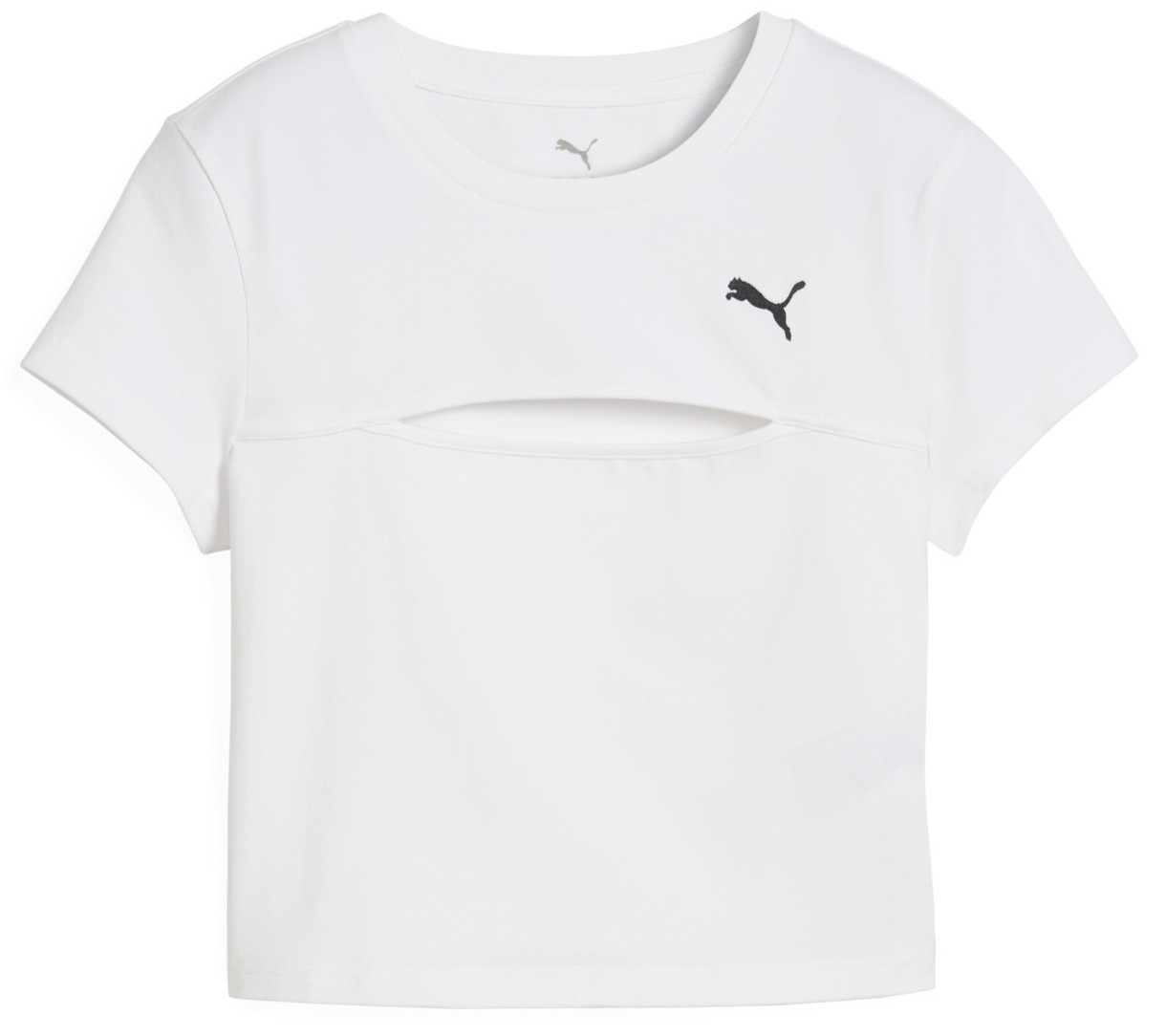 Tricou de dame Puma Wardrobe Ess Cut-Out Baby Tee Puma White, s.S