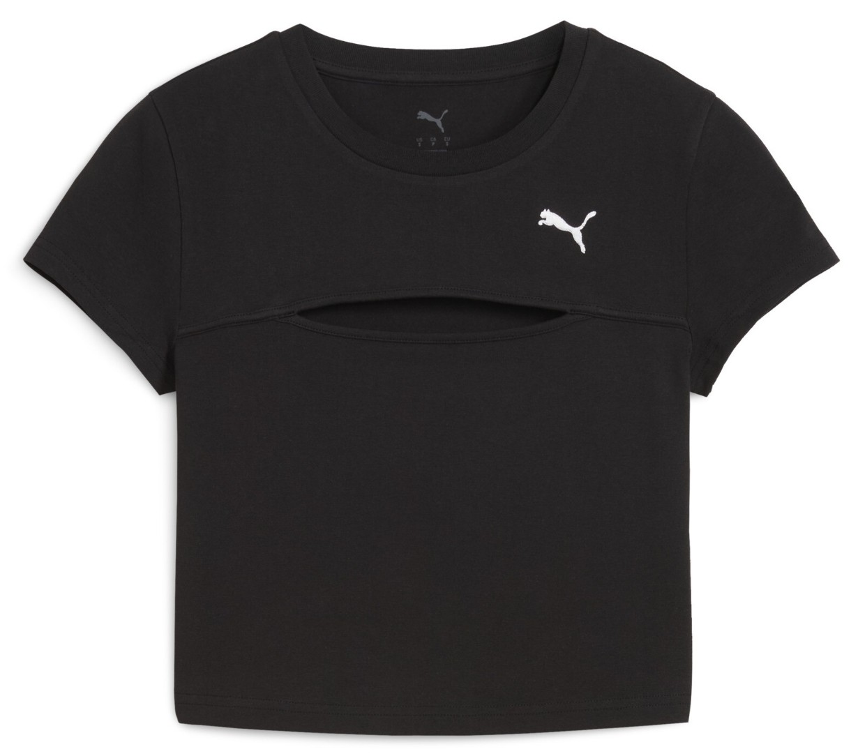 Женская футболка Puma Wardrobe Ess Cut-Out Baby Tee Puma Black, s.XS