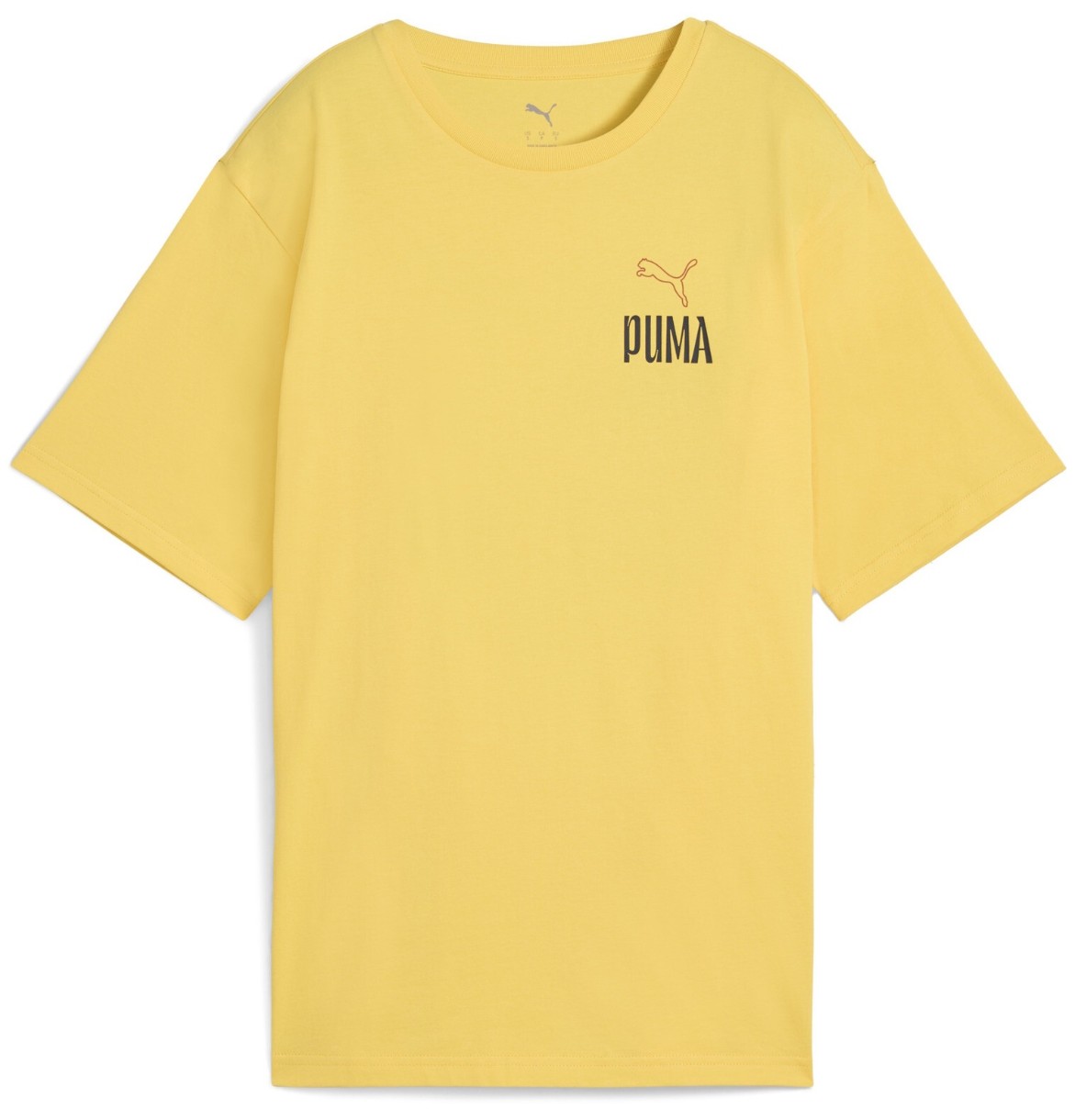 Tricou de dame Puma Wardrobe Ess Road To Unity Relaxed Graphic Tee Sunny Yellow, s.XL