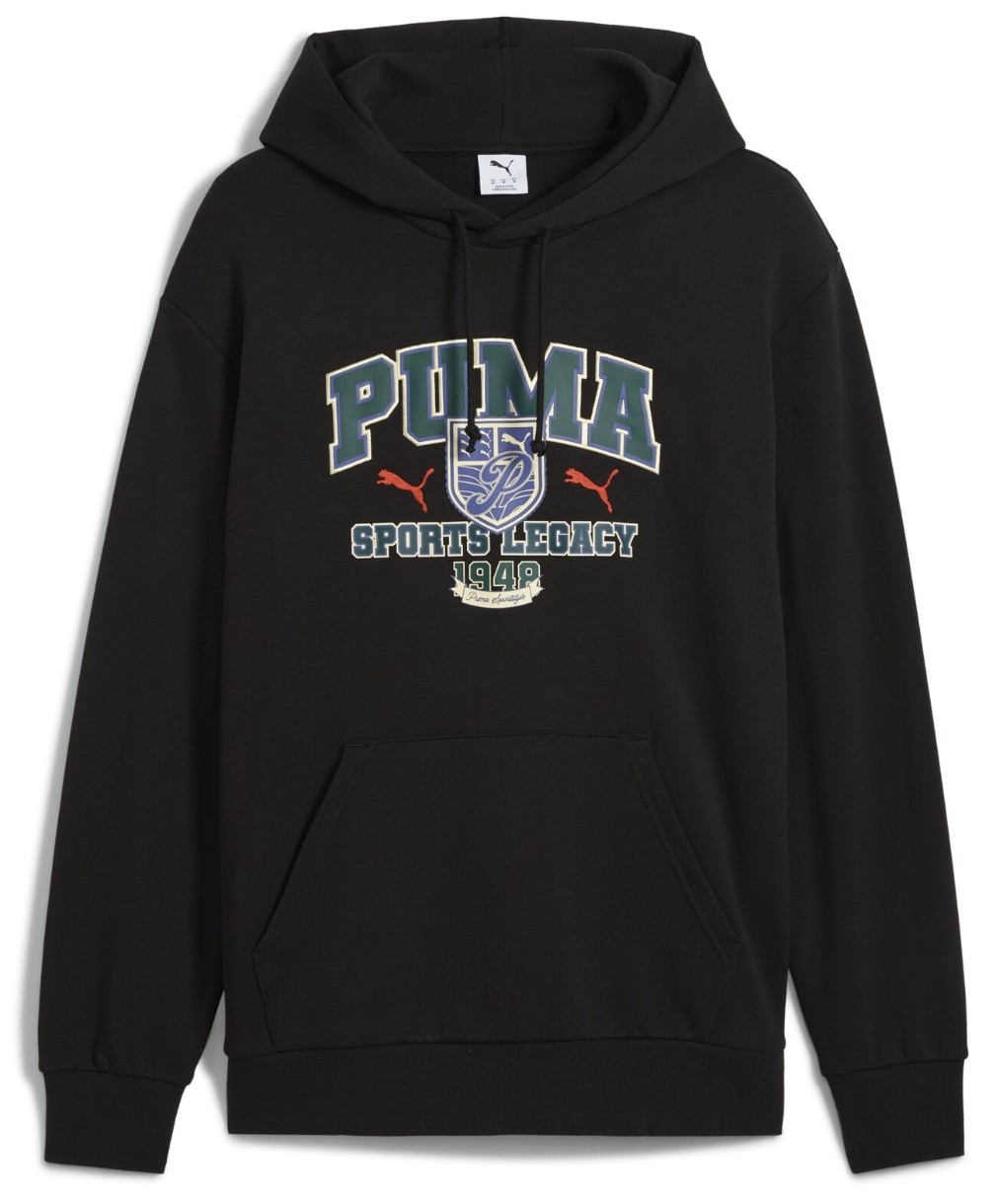 Hanorac pentru bărbați Puma Wardrobe Ess Sports Legacy Graphic Hoodie Tr Puma Black, s.S