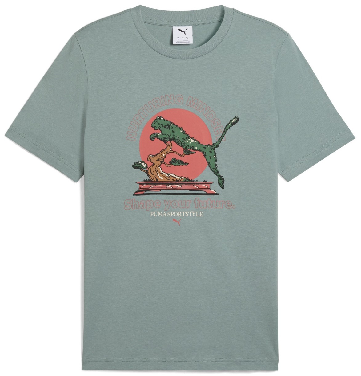 Tricou bărbătesc Puma Graphics Bonsai Tee Green Moon, s.XL