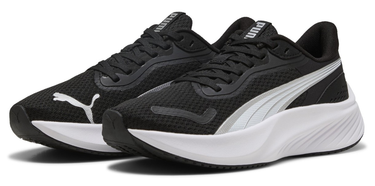 Кроссовки детские Puma Pounce Lite Jr Puma Black/White/Silver, s.39