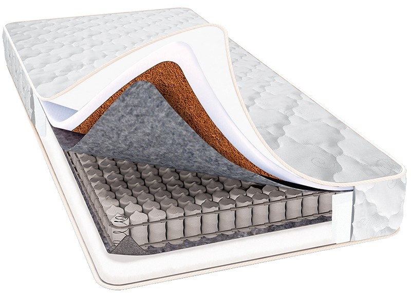 Ортопедический матрас Dormi Aloe Vera+Cocos 120x200 White/Green
