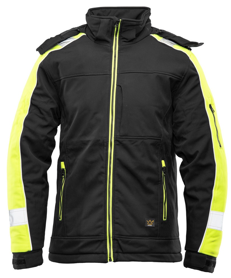 Geacă pentru bărbați Seven Kings Rival Softshell Black/Yellow s.L
