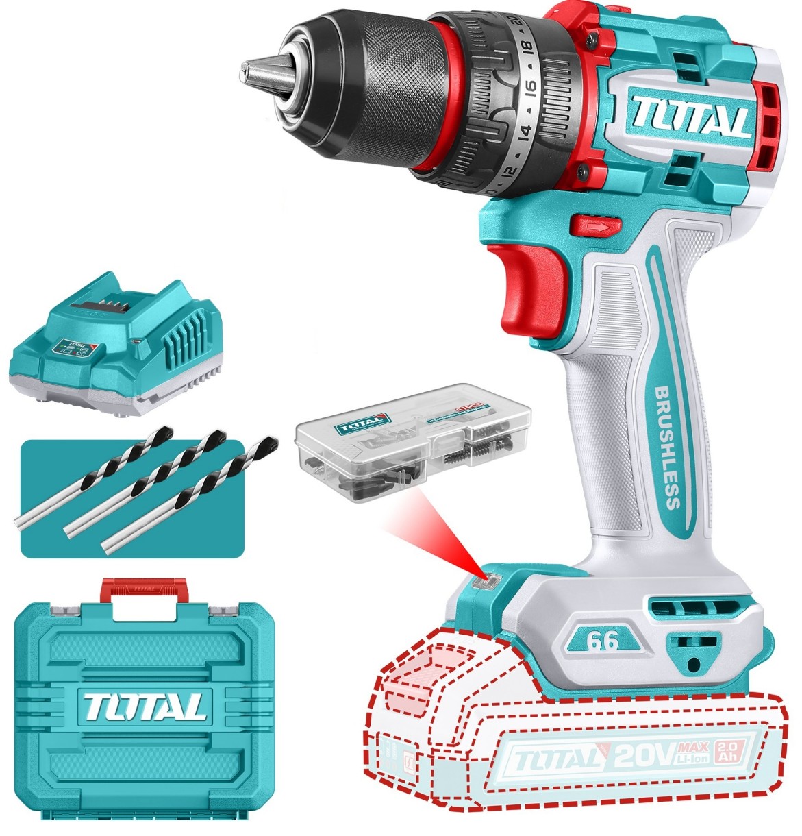 Mașină de înșurubat Total Tools TIDLI20668