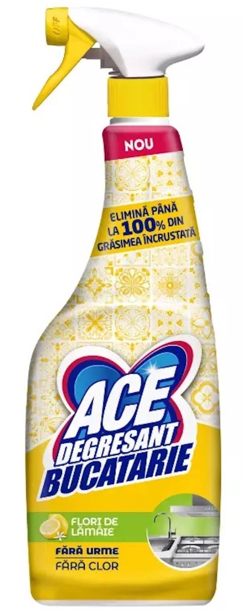 Detergent pentru bucătărie Ace Degresant Spray Lemon 650ml