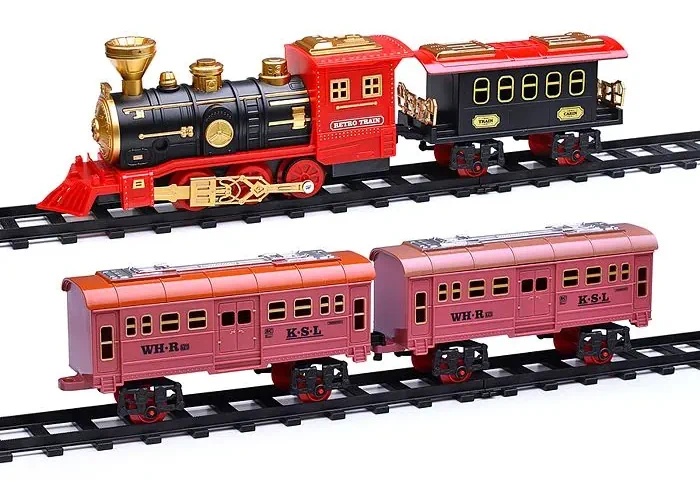 Set jucării transport ChiToys Electric Steam Train (699-1A)